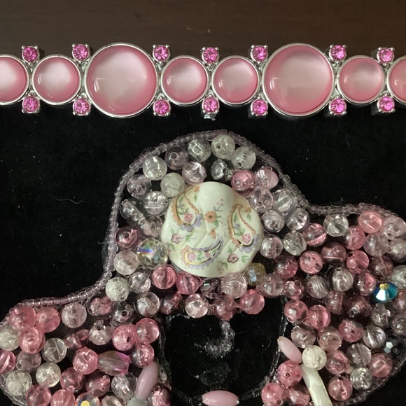 Handcrafted jewelry art Lady pink iridescent beads earrings necklace pearls - Picture 4 of 9